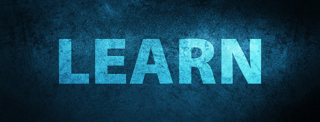 Learn special blue banner background