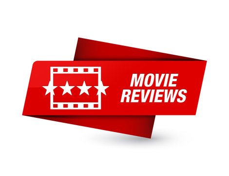 Movie reviews premium red tag sign