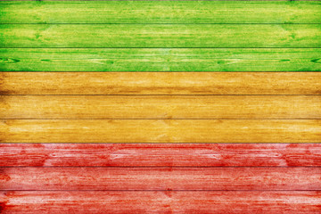 Wooden Background with Reggae color