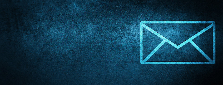 Email icon special blue banner background
