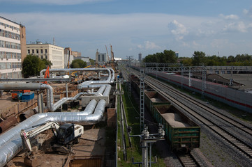 pipes along the railway
