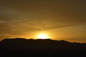 sky sunset in the mountains - Aceh, Indonesia