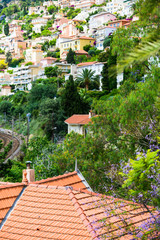 On the streets of a medieval village .Roquebrune-Cap-Martin. French Riviera. Cote d'Azur.