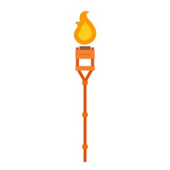Burning tiki torch icon