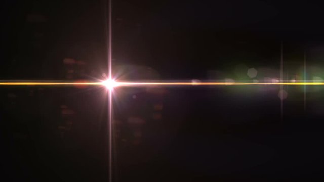 Lighting Abstract with digital lens flare motion.Digital Lens flare on black background HD video
