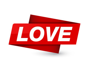 Love premium red tag sign