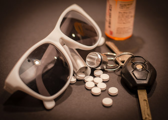Pills, Sunglasses, and Car Keys