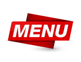 Menu premium red tag sign