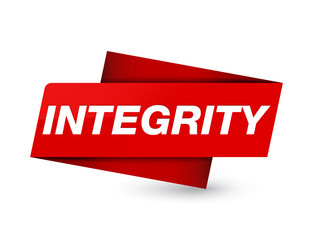Integrity premium red tag sign