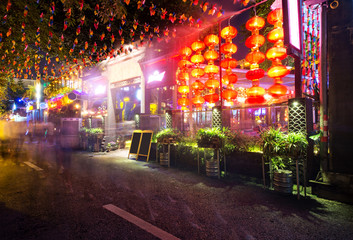 Bar street in Chengdu, China
