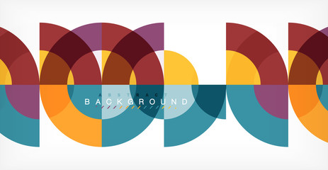 Minimal circle abstract background design, multicolored template for business or technology presentation or web brochure cover layout, wallpaper