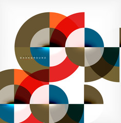 Obraz premium Minimal circle abstract background design, multicolored template for business or technology presentation or web brochure cover layout, wallpaper