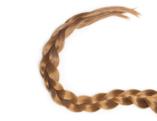 pony style hair tail isolated on white