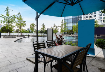 The open cafe in the square