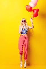 girl with balloons