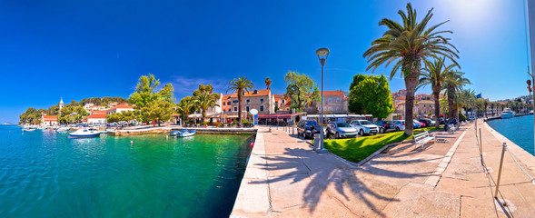 Adriatic town of Cavtat waterfront panoramic view