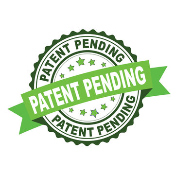 Green rubber stamp with Patent pending concept