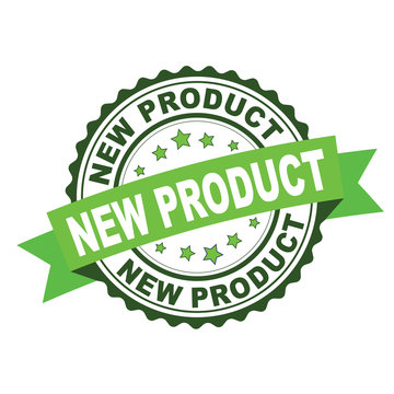 Green rubber stamp with new product concept
