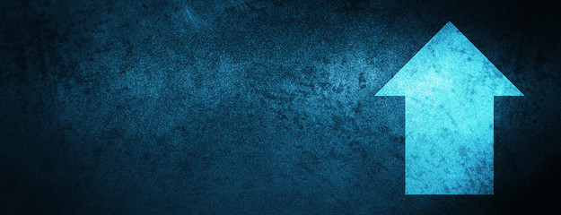 Upload arrow icon special blue banner background