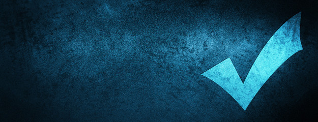 Validation icon special blue banner background - obrazy, fototapety, plakaty