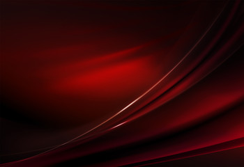 Elegant dark background of red hue with smooth stripes and gentle shine.