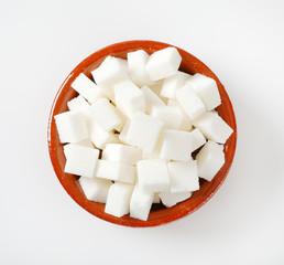 white sugar cubes