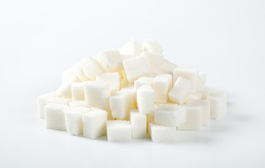 white sugar cubes