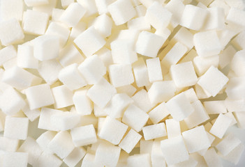 white sugar cubes