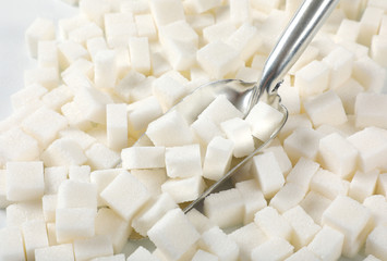 white sugar cubes