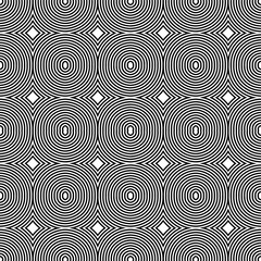 Abstract seamless black and white pattern