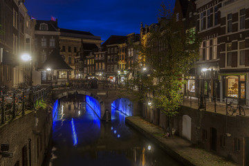 Utrecht architecture at night