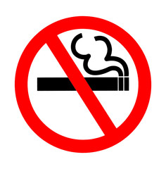 No smoking warning sign, Symbol.