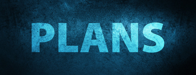 Plans special blue banner background