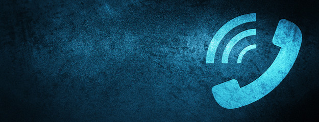 Phone ringing icon special blue banner background