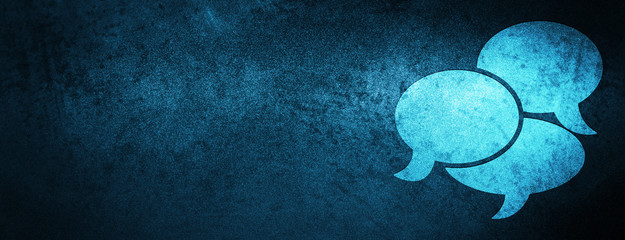 Comments icon special blue banner background - obrazy, fototapety, plakaty
