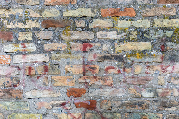 Background of old brick wall pattern texture.