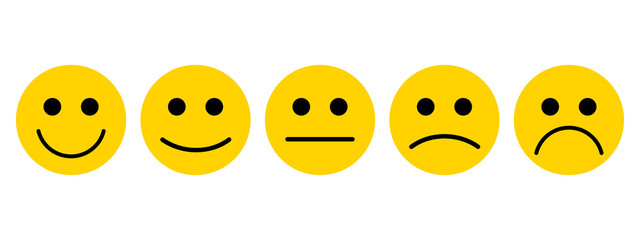 Рейтинг удовлетворенности клиентов. Шкала эмоций со смайлами.