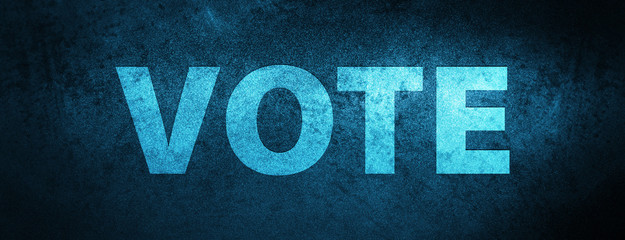 Vote special blue banner background