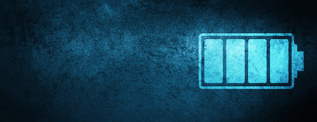 Battery icon special blue banner background