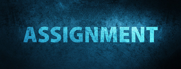 Assignment special blue banner background
