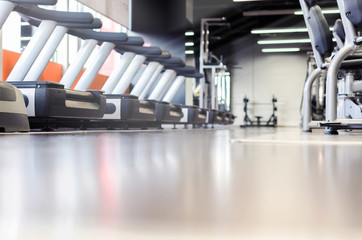 image of multi treadmills in gym