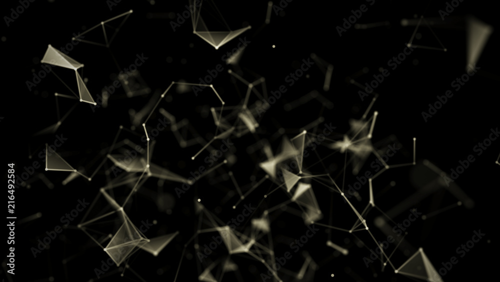 Poster plexus effect. connection technology background. abstract background polygonal. polygon modern patte