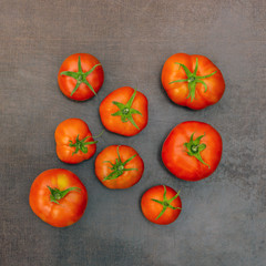 Fresh tomatoes top view