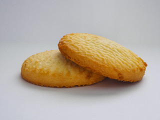 Two slices of lemon cookie
