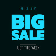 Obraz premium Big Sale Discount Banner