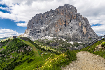 The stunning mountains in the Italian Dolomites, part of the European Alps in summer