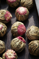 Blooming flowering tea