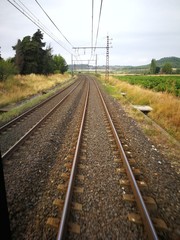 Fototapeta na wymiar chemin de fer