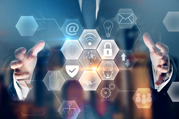 Futuristic innovation and communication concept