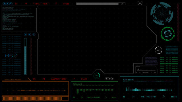 Futuristic infographic elements.HUD background animation.Digital interface for head up display.HUD element.Technology background.HUD.